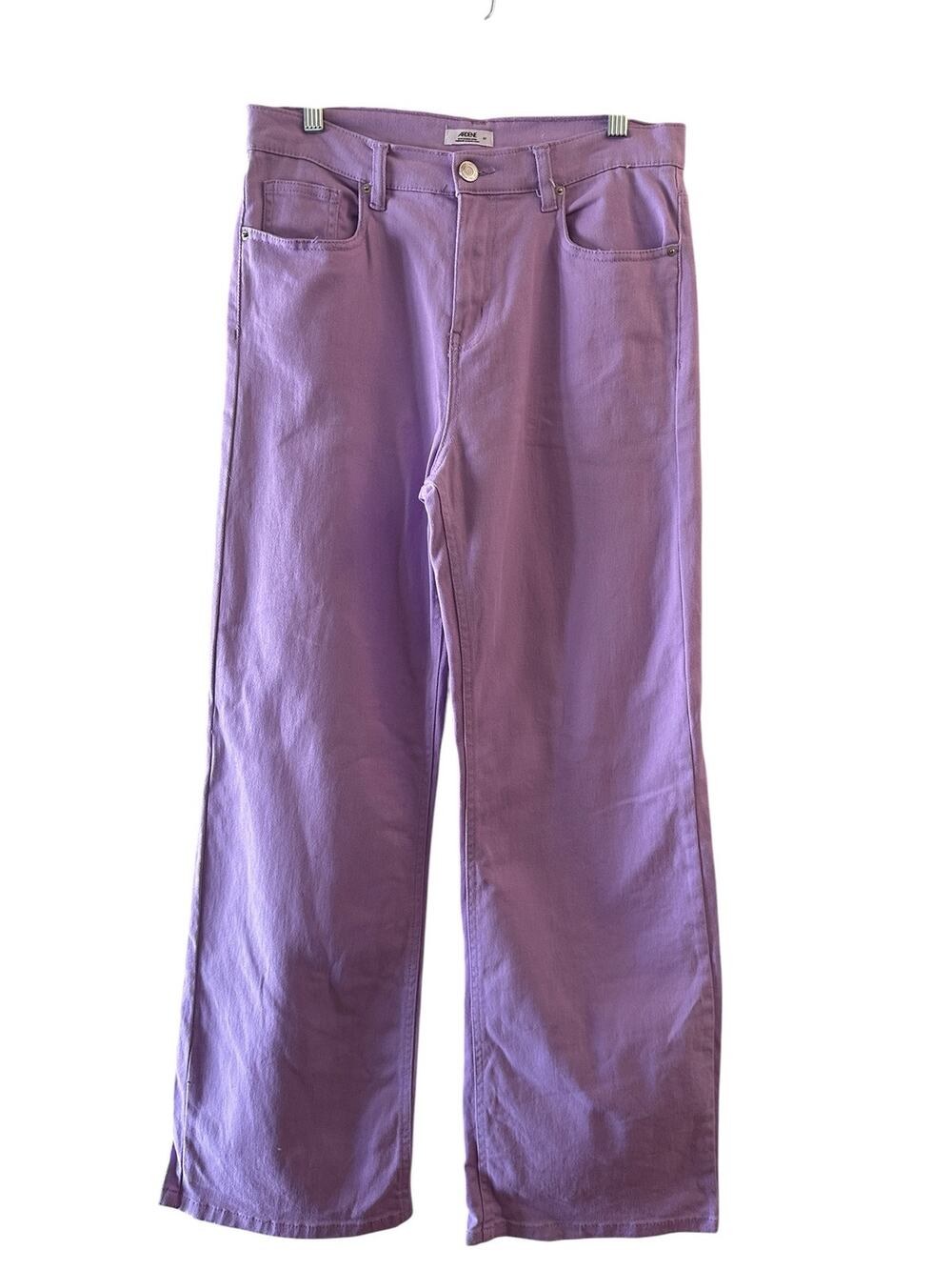 Ardene Lilac Purple Wide Leg Denim Jeans Women Juniors Sz 7